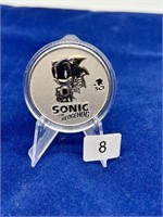 2021 1oz .999 Fine Silver Sonic the Hedgehog Coin