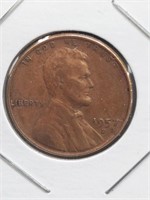1957 D Lincoln wheat penny