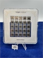 Geiger 25 x 1g .999 Fine Silver Squares