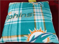 Miami Dolphins Throw Pillow