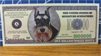 Miniature Schnauzer $1 million doggy bones bank
