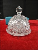 Lead Crystal Butter Dish