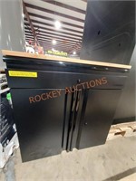 32"W×32"H×21.5"D Metal Cabinet w Wood Top
