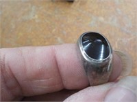 Sterling black onyx ring