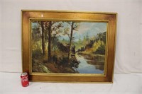 Landscape Oil On Canvas ~ 34" x 26"