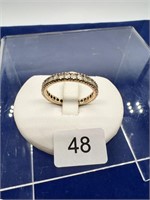 14k Yellow Gold and CZ Ladies Ring Size 8