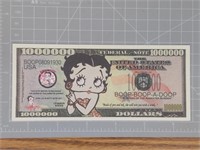 Novelty banknote Betty boop