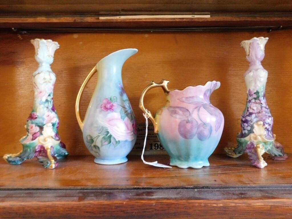 4 Vintage Hand Painted Ceramic Items