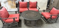 11 - PATIO CHAIRS, LOVESEAT & FIRE PIT