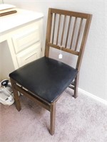 Folding Wood Vanity Padded Chair