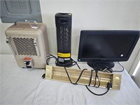 3 Electric Heaters & Sansui 18" Monitor