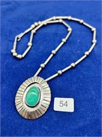 Native American Sterling Silver Turquoise Necklace