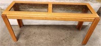 11 - CONSOLE TABLE W/ INLAY GLASS PANELS
