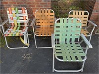 Four Aluminum Folding Chairs (4)
One need repair