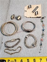 Vintage Jewelry Bracelets, Cuff Link Set & More