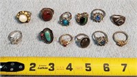 12- Vintage Rings , 1 is Sterling