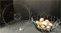 2 Metal Decorative Baskets.