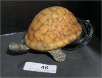 Cast Iron Portable Turtle Lamp.