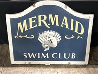 Mermaid Swim Club Sign.