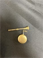 Vintage Retractable Broach Pin.