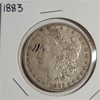 1883 - MORGAN SILVER DOLLAR (B13)