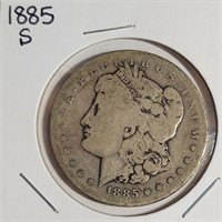 1885 "S" - MORGAN SILVER DOLLAR (B21)