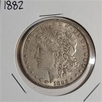 1882 - MORGAN SILVER DOLLAR (B23)