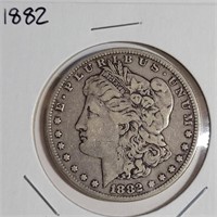 1882 - MORGAN SILVER DOLLAR (B25)