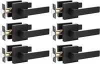 KNOBWELL 6 Pack Black Interior Door Handles for Le