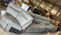 Soft Leather Reclining Sectional.