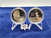 (2) US Mint 90% Silver Commemorative Coins