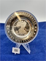 US Mint Millennium Commemorative .999 Silver Tray