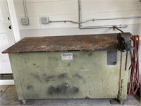 Industrial Steel Work Table, Vise Not Included
