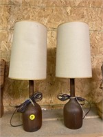 Pair of Walnut Lamps