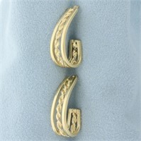 J Hoop Earring Jacket Stud Earring Enhancers in 14