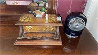 Duck Jewelry box and Vornado Desktop Fan