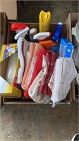 Cleaning supplies, teatowels