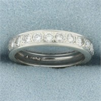 3/4ct Diamond Wedding Band Ring in 14k White Gold