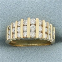 Channel Set Diamond Ring in 14k Yellow Gold