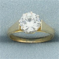 1.3CT CZ Solitaire Cathedral Setting Engagement Ri