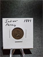 1884 Indian Head Penny Coin