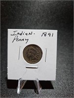 1891 Indian Head Penny Coin