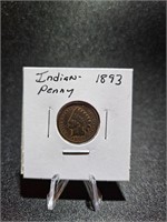 1893 Indian Head Penny Coin