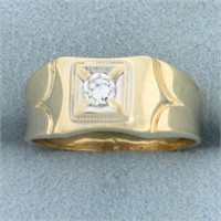 Illusion Set Diamond Ring in 14k Yellow Gold