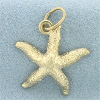 3 D Starfish Charm in 14k Yellow Gold