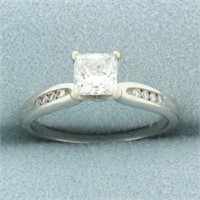 Certified Princess Diamond Engagement Ring in 14k