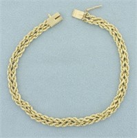 Double Rope Link Bracelet in 14k Yellow God