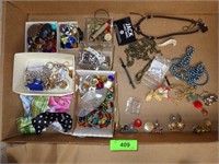 COSTUME JEWELRY, WATCHES, BUTTON COVERS, ETC
