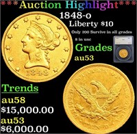 + ***Auction Highlight*** 1848-o Gold Liberty Eagl