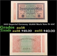 1923 Imperial Germany 20,000 Mark Note P# 85C Grad